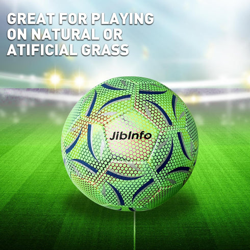 Light Up Soccer Ball Size 4, Glow in The Dark Soccer Ball for Day&Night Games and Training Gifts