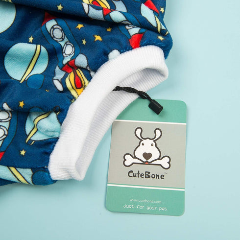 CuteBone Small Dogs Outfit, Soft Puppy Onesies Pjs, Comfy Doggie Jumpsuit Bodysuit for All Seasons P16L