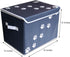 Large Dog Toys Storage Box - 16" x 12" Pet Toy Storage Basket with Lid, Collapsible Canvas Bin (Blue)