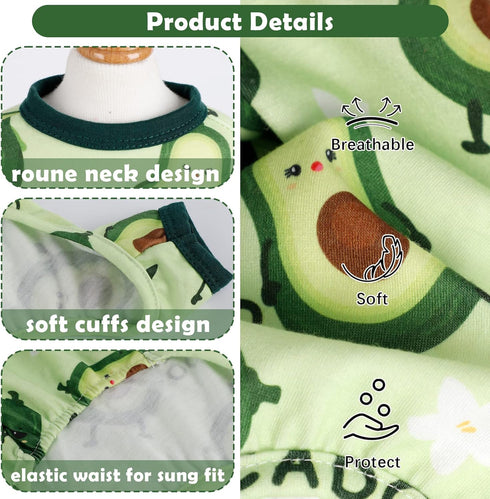 Summer Dog Pajamas for Small Dogs - Soft Onesie for Yorkie Chihuahua Teacup with Cute Pattern