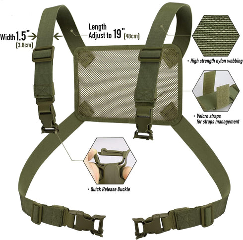 WYNEX Tactical Mag Admin Pouch, Molle Utility Tool Organizer with Triple Stacker Holder