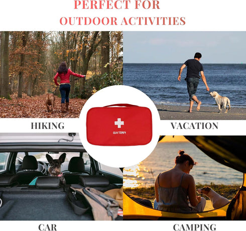 Pet Emergency Kit - First Aid Kit for Dogs and Cats, Travel Accessories for Home, Camping, and Hiking
