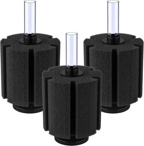 Pawfly Large Aquarium Bio Sponge Filter, Quiet Foam Filter for Fish Tank up to 60 Gallon, 3 Pack
