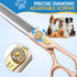 JASON 7.5" Dog Grooming Scissors - Professional Thinning Shear with 54 Teeth Japanese 440C Stainless Steel Blender