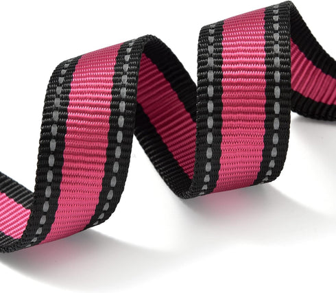 Mile High Life Pink Dog Collar for Small Dogs - Nylon Reflective Light Weight Puppy Collar (X-Small)