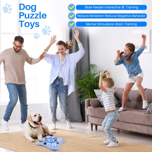 Interactive Dog Puzzle Toys for Large Medium Small Dogs, Squeaky Enrichment Mentally Stimulation Toys