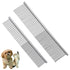 2PCS Dog and Cat Brush, Stainless Steel Grooming Comb Kit, Deshedding Brush for Long Haired Dogs & Cats