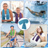 90 Pack 40" 12" Redbaker Cooling Towels Bulk for Neck and Face x Ice Cool Towel Multicolored Microfiber Sweat Rag