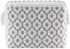 Bone Dry Pet Storage Collection, Lattice Paw Print, Medium Rectangle, White/Gray