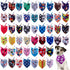 100PCS Small Dogs Bandanas Bulk Pet Paw Bone Kerchief Triangle Bibs Head