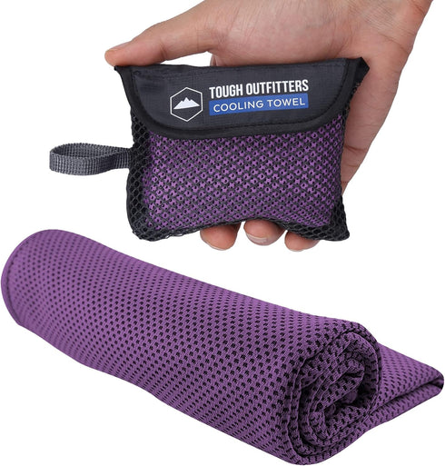 Tough Outdoors Cooling Towel, for Neck & Face, Ice Wrap & Sweat Rag for Camping, Gym, Yoga