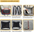 Dog Car Seat for Small Dogs, Fully Detachable & Washable Travel Bed with Storage Pockets, Under 25 lbs