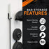 PRx Performance Wall-Mounted Barbell Rack - Durable American-Made Black Storage Solution for Home & Commercial Gyms,