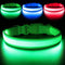 YFbrite Light Up Dog Collar, Full Adjustable Rechargeable LED Safety Glowing Collar for Night (Design 2-Green, Large)