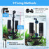 2 hygger Aquarium Double Sponge Filter: Upgraded Sponge Filter with Larger Filtration Area, Come with Extendable Clip