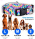 Native Pup Tie Dye Dog Collar, Paws and Bones Hippie Tiedye for Large Dogs