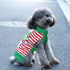 Dog Christmas Sweater for Small Medium Dogs, Knitted Soft Warm Holiday Clothes with Cute Bear Striped Design (XL, Green