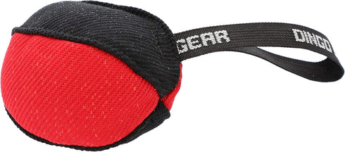 Dingo Gear Dog Tug Ball, 4" for Strong Tugger, Bite Training, Fun, Red S02780