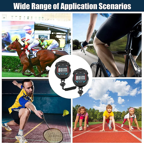 Waterproof Stopwatch Digital Handheld Multi-Function Sports Timer, Professional Electronic Chronograph Stop Watch (10)