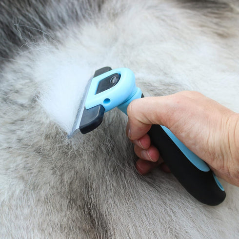 MiMu Deshedding Dog Brush Set - Interchangeable 3-in-1 Long to Short Hair Shedding Brush for Dogs, Cats Plus Comb
