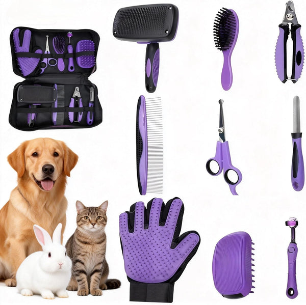 Kriopy Pet Grooming Tools Kit-9 Packs Dog Cat Grooming Kit Dog Cat Grooming