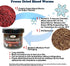 Amzey Blood Worms 0.35oz, 100% Natural Freeze Dried Fish Food, High Protein for Betta, Goldfish, Cichlid