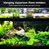 Lnrueg 8PCS Aquarium Plant Holder with Hooks, Upgraded Hanging Rimmed Tank Plant Pot Cups for Aquaponic Planter