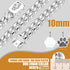 Dog Chain Collars - Stainless Steel 10mm Cuban Link Collar, Metal Dog Chain with Snap Buckle for Puppy Small Medium