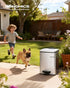 1.6-Gallon (6 ULTB590E02 SONGMICS Dog Poop Trash Can, L) Outdoor Garbage Can with Lid, Soft Close, Stainless Steel