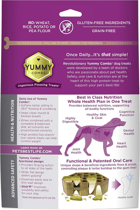 Dog Dental Treats | Removes Tartar - Vet VOHC Approved | Yummy Treat for Teeth Cleaning - Chicken Protein | for Extra