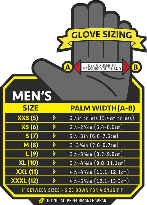 Ironclad Tactical Fingerless Impact Gloves, Black, XX-Large