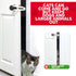 Bright White Cat Door Holder Latch - Fast Install Flex Latch Strap, Keeps Dogs Out of Litter & Food