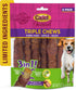 6 Count Cadet Gourmet Triple Chews Long-Lasting Pork Hide Sticks with Apple and Duck, Healthy Dog Treats for Small