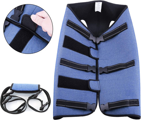 Coodeo Dog Lift Harness, Adjustable Padded Support Sling for Old & Disabled Dogs, Breathable Straps (Blue, L)