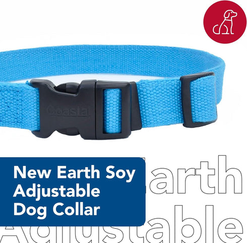 Coastal Pet New Earth Soy Adjustable Dog Collar, Slate, 5/8" x 08"-12"
