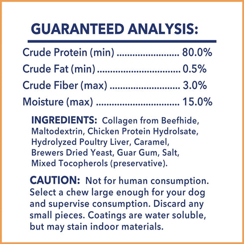 Pet Factory CareChewz Collagen +Plus 9" Rovers Dog Chew Treats, Chicken Flavor, 3 Count