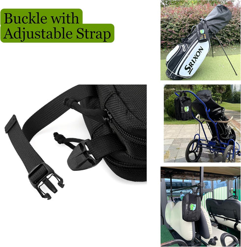 Golf Pouch Bag for Balls Accessories, Customizable with Hook-and-Loop Panel, Ideal Golfer Gift