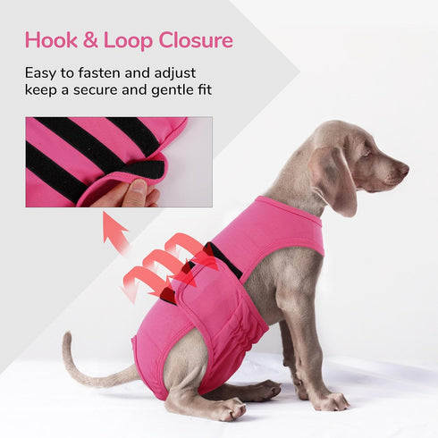 PUMYPOREITY Washable Female Dog Diaper, Adjustable Suspender Pantie, Escape-Proof Anti-Harassment Wear for Heat