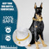 Gold Dog Chain Collar 19mm Cuban Link with Snap Buckle, 18K Gold Plated Metal for Puppy Small Medium Large Dogs (16")