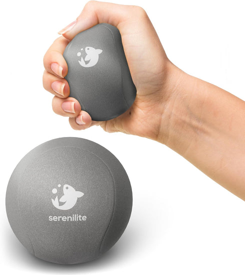 Serenilite Stress Balls for Adults, Squeeze Ball for Hand Therapy & Grip Strengthening, Physical Therapy Balls
