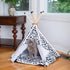 Armarkat C46 Cat Bed, One Size, White and Black, Cozy Sleeping Space for Cats