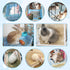 Chinchilla PINVNBY Rabbit Corner Litter Box with Drawer for Cage Small Animal Litter Pan Hanging Pet Feed Bowls Cage