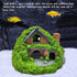 Tfwadmx 3 Pcs Hobbit House Resin Aquarium Decoration, Betta Hideout Cave, Mini Garden Landscaping Accessories