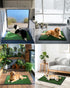 PREMJIN 34"x23" 6 Dog Grass Mat with Tray, Artificial Grass Pee Pads for Dogs Turf Toilet, Reusable Potty Pads for Dogs