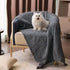 Luciphia Premium Fleece Dog Puppy Blanket, Soft Pet Sherpa Calming Cat Blanket Throw for Small Medium Dog Cat (Grey,