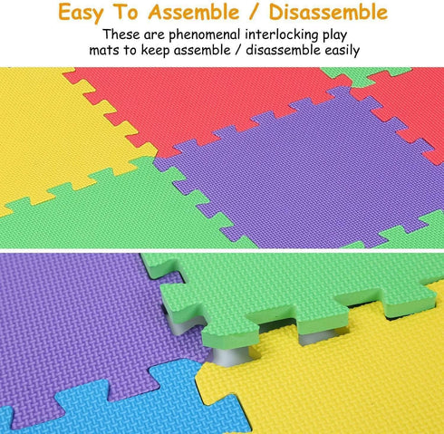 xinler 20 Gym Mats Colorful pcs Floor Mats with Edge Pieces, High-Density EVA Foam Anti-Fatigue Mat
