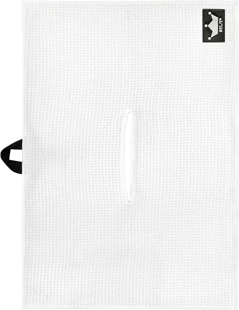 Magnetic Golf Towel with Loop Attachment and Center Cut - Strong Magnet for Golf Bag or Cart Accessory