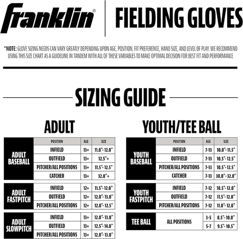 Franklin Sports Kids Baseball Gloves - RTP Youth Teeball Glove + Ball Set - 9.5" Mitt Set for Boys + Girls