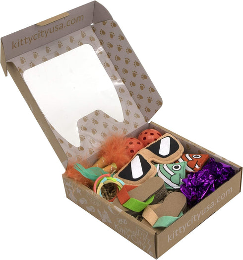 Brown Kitty City Basic Cat Toy Box