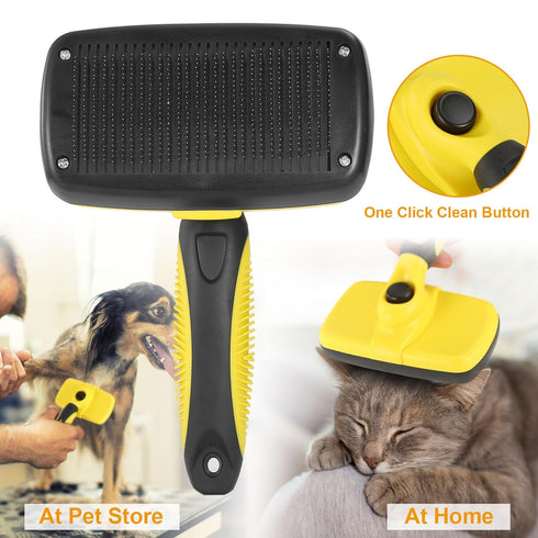 Undercoat Grooming Deshedding Tool Cleaning Brush Regular for Dog or Cat (Pack of 1)